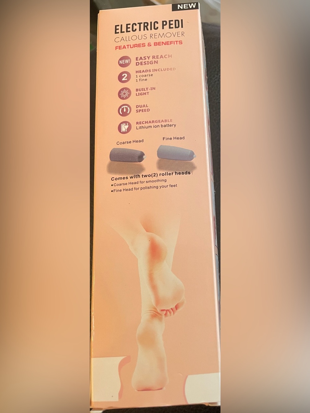 pediped Electric Pedi Callous Remover - Peach Pink